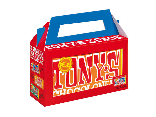 Chocolade Tony Chocolonely  Rainbowpck 3 repen