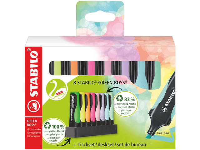 Markeerstift STABILO GREEN BOSS bureauset 6070/8