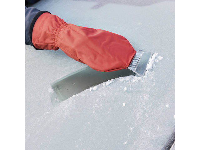 IJskrabber ProPlus met fleece handschoen assorti