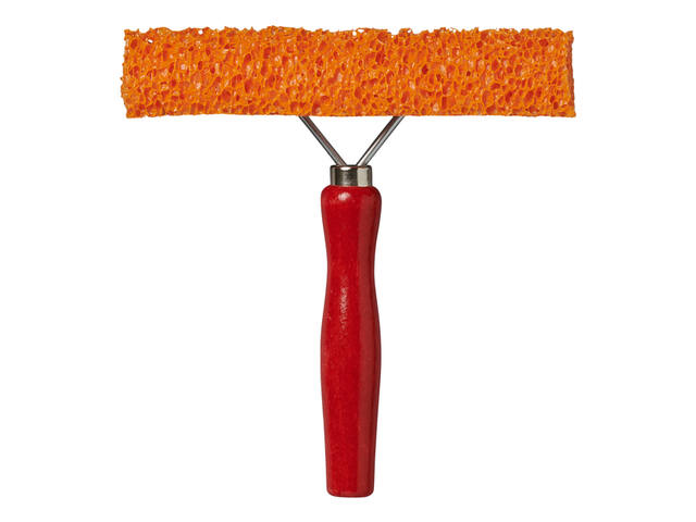 Raamtrekker ProPlus met houten steel 145mm rood