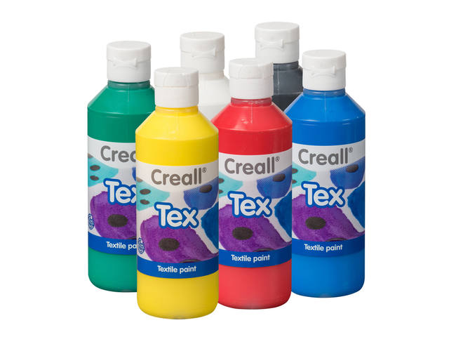 Textielverf Creall Tex 6 stuks 6 kleuren 250ml