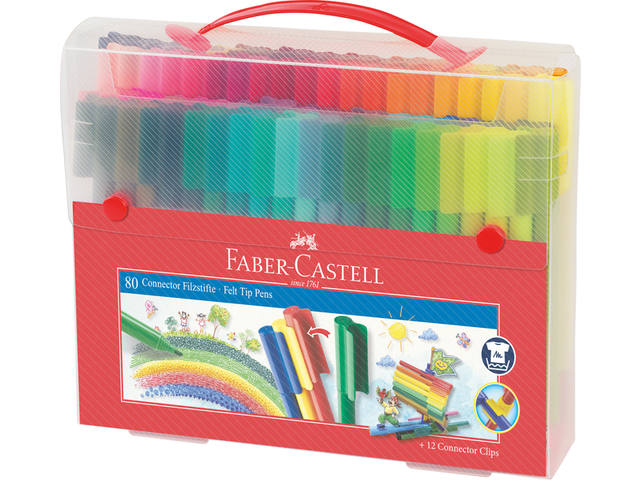 Kleurstift Faber-Castell Connector 80st cadeauset