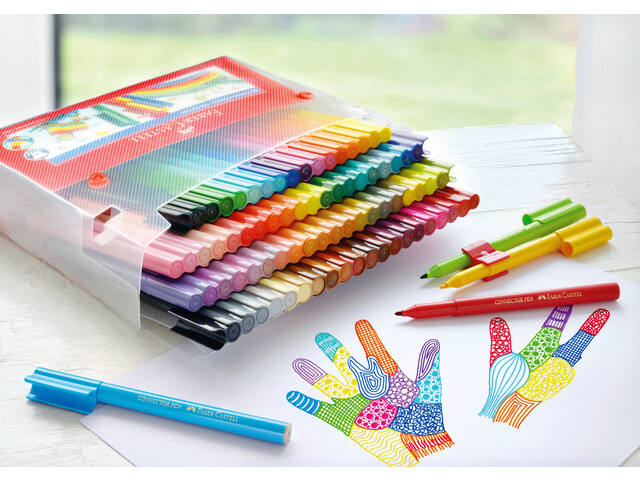 Kleurstift Faber-Castell Connector 80st cadeauset