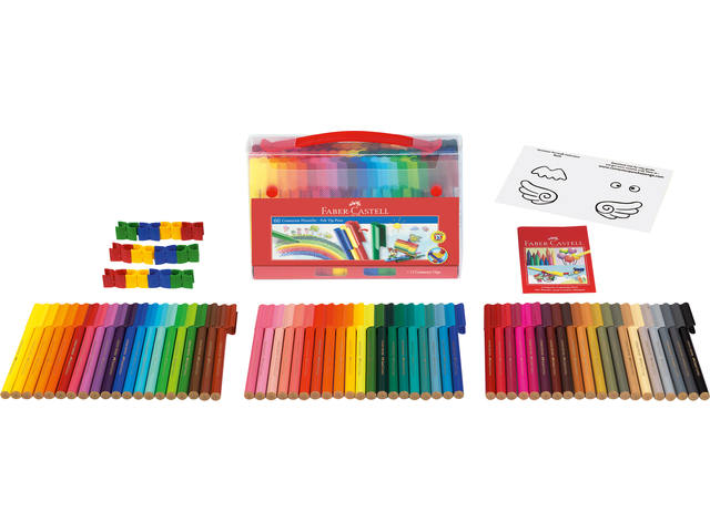 Kleurstift Faber-Castell Connector 60st koffer