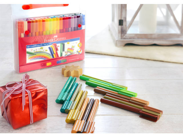 Kleurstift Faber-Castell Connector 60st koffer