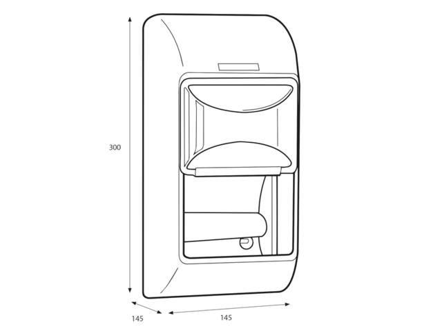 Toiletpapierdispenser Katrin duo zwart