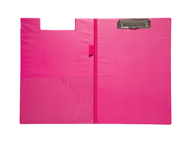 Klembordmap MAUL A4 staand penlus PVC neon roze
