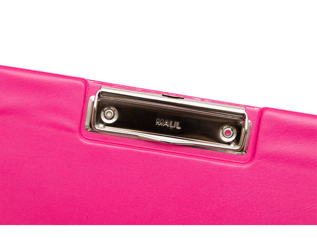 Klembordmap MAUL A4 staand penlus PVC neon roze