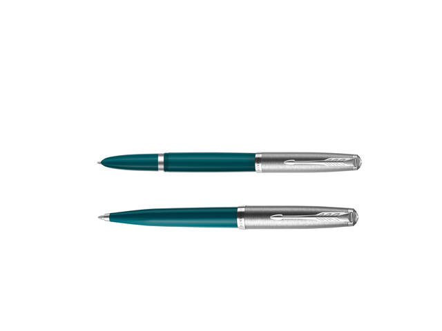 Balpen Parker 51 CT M  groenblauw