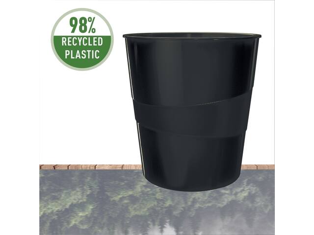 Papierbak Leitz Recycle 15 liter zwart