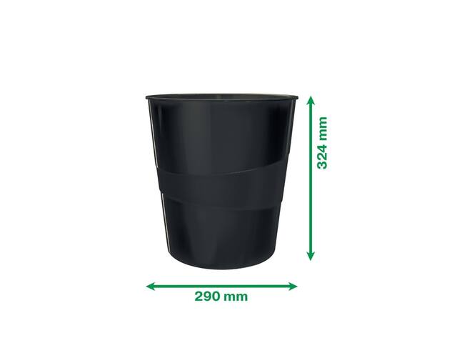 Papierbak Leitz Recycle 15 liter zwart