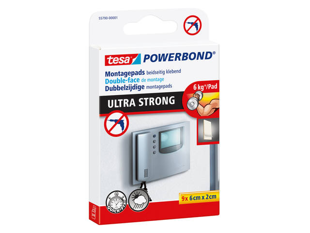 Montage pad tesa Ultra Strong dubbelz 2x6cm 9st