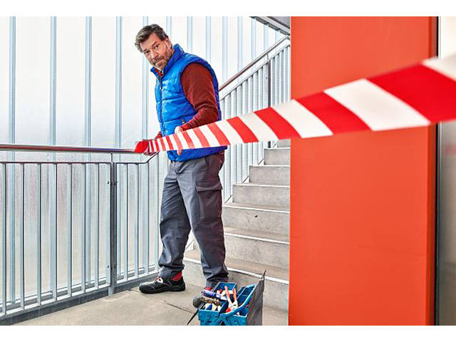 Waarschuwingslint tesa 100mx80mm rood wit