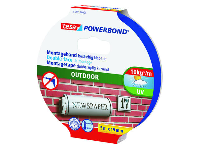 Montagetape tesa Outdoor dubbelz 5mx19mm tr