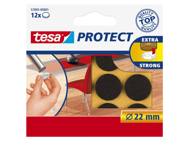 Beschermvilt tesa anti-kras O22mm bruin 12st
