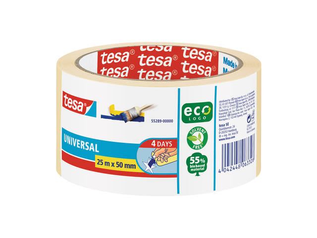 Afplaktape tesa Economy 50mmx25m beige