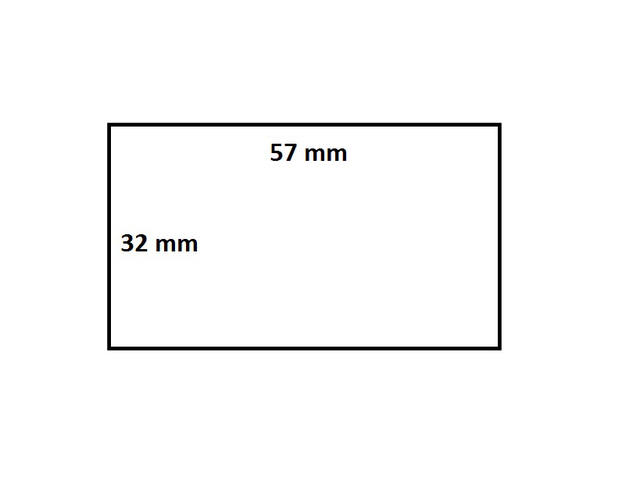 Labeletiket IEZZY 800262-125 57x32mm 25mm wit