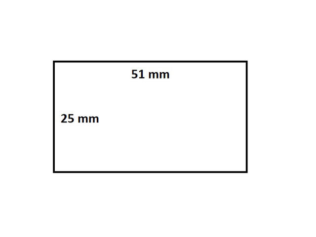 Labeletiket IEZZY 880199-025d 51x25mm 25mm wit
