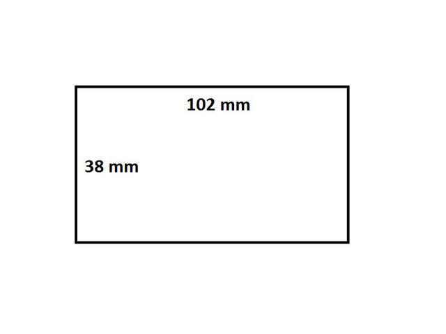 Labeletiket IEZZY 880191-038d 102x38mm 25mm wit