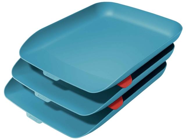 Brievenbak Leitz Cosy set van 3 A4 blauw