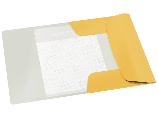Elastomap Leitz Cosy A4 3-kleps geel