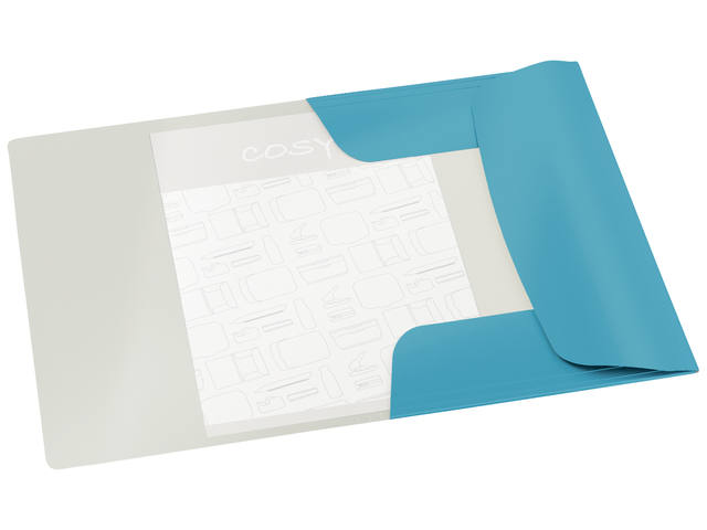 Elastomap Leitz Cosy A4 3-kleps blauw