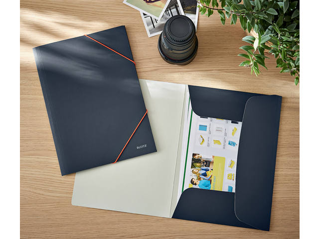 Elastomap Leitz Cosy A4 3-kleps grijs