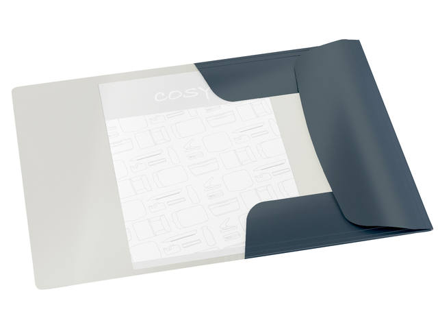 Elastomap Leitz Cosy A4 3-kleps grijs