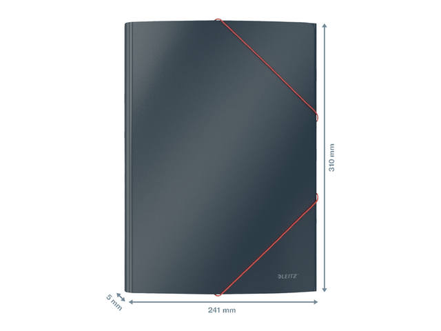 Elastomap Leitz Cosy A4 3-kleps grijs