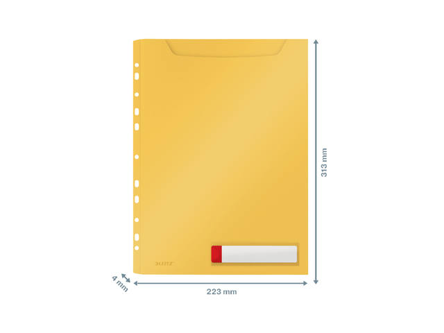 U-map Leitz Cosy harmonica A4 perforatie PP geel