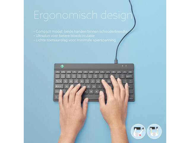 Toetsenbord R-Go Ergonomisch Compact Break QWERTY