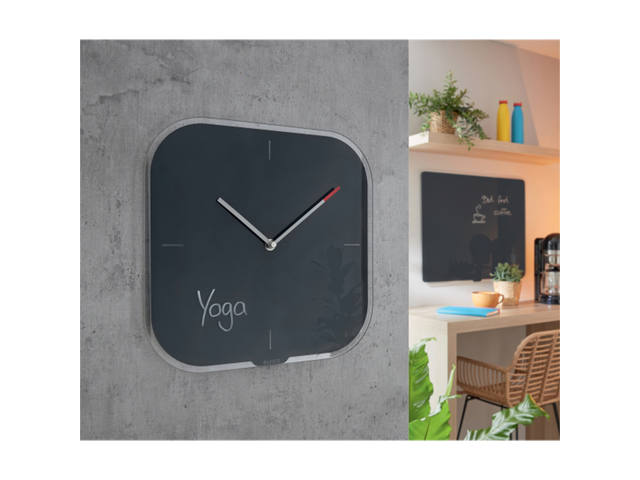 Wandklok Leitz Cosy glas grijs