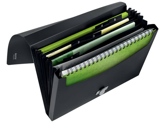 Projectmap Leitz Recycle A4 5-vaks PP zwart