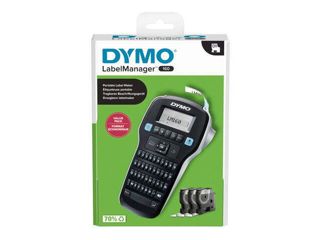 Labelprinter Dymo LabelManager 160 azerty 12mm pak