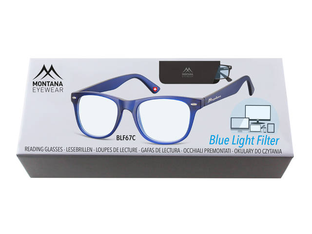 Leesbril Montana +2.00dtp blue light filter blauw