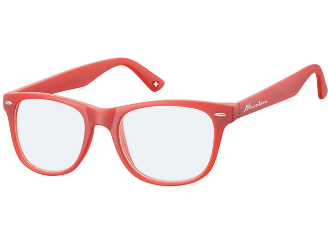 Leesbril Montana blue light filter +3.00dpt rood