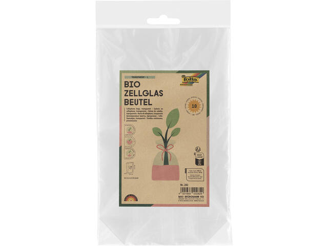 Cellofaanzak Folia 145x235mm 10 stuks transparant