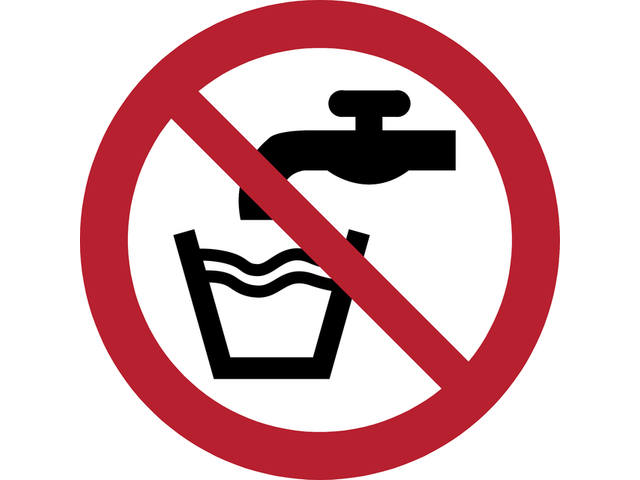 Pictogram Djois Geen drinkwater O100mm rd