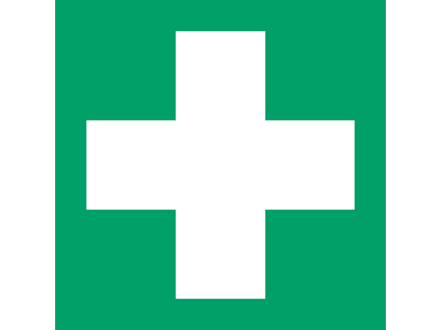 Pictogram bordje Djois EHBO 200x200mm gn