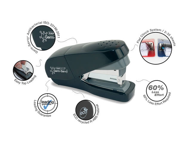 Nietmachine Rapesco Germ-Savvy zwart