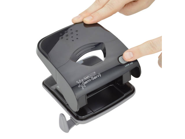 Perforator Rapesco Germ-Savvy X5-40ps 2gaats zwart