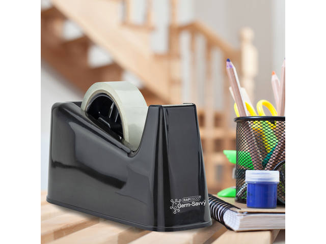 Plakbandhouder Rapesco Germ-Savvy 500 zwart