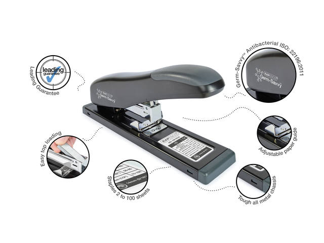 Nietmachine Rapesco Germ-Savvy HD-100 zwart