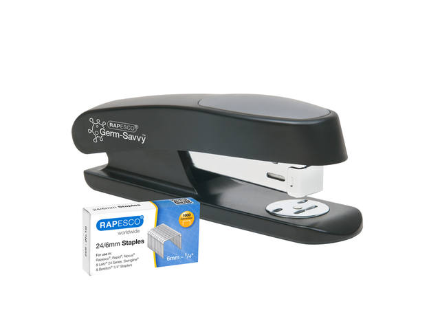 Nietmachine Rapesco Germ-Savvy Sting Ray zwart