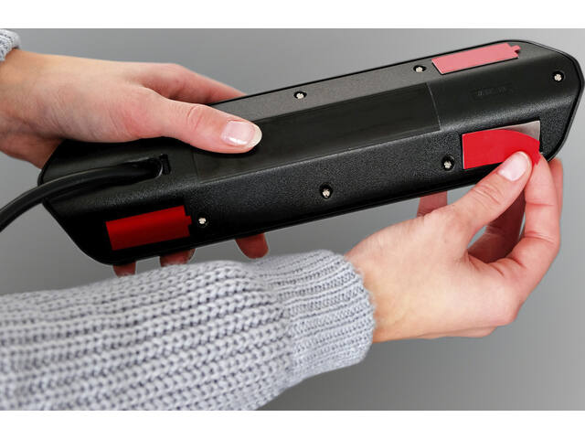 Stekkerdoos Brennenstuhl Estilo 6vdig USB 2m zwart