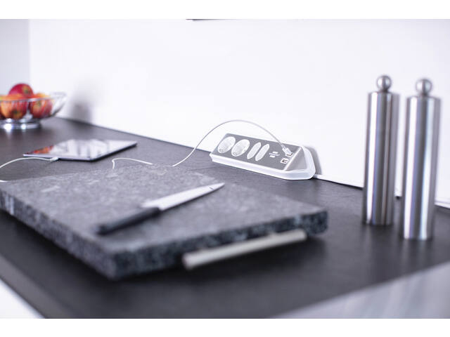 Stekkerdoos Brennenstuhl Estilo 4vdig USB 2m wit