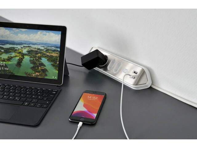 Stekkerdoos Brennenstuhl Estilo 4vdig USB 2m wit