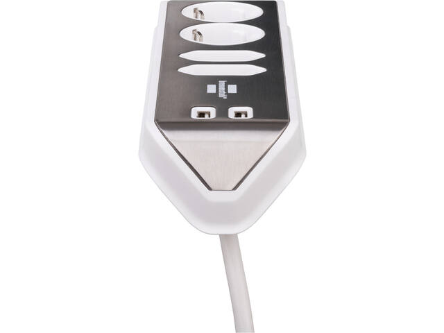 Stekkerdoos Brennenstuhl Estilo 4vdig USB 2m wit