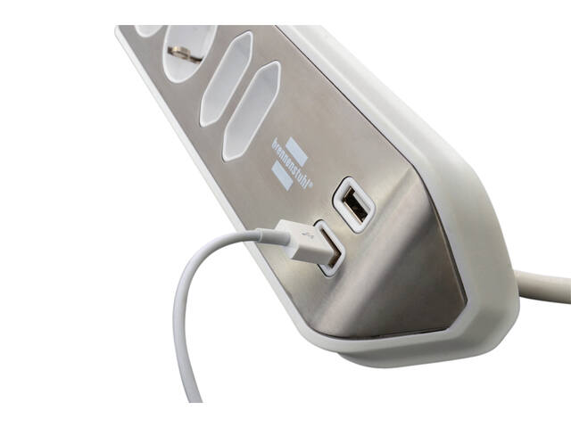 Stekkerdoos Brennenstuhl Estilo 4vdig USB 2m wit