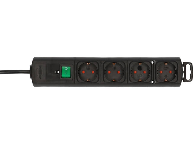 Stekkerdoos Brennenstuhl Comfort Plus 4vdig 2m zw